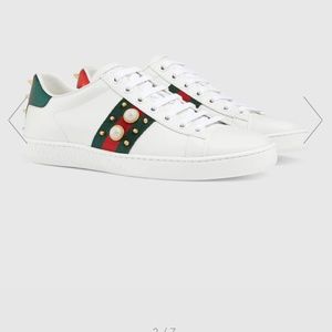 *Gucci* Women’s Ace Studded Leather Sneaker, 42